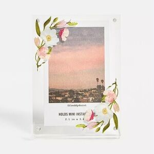 🌸 Urban Outfitters Floral Print Acrylic Instax Mini Photo Picture Frame